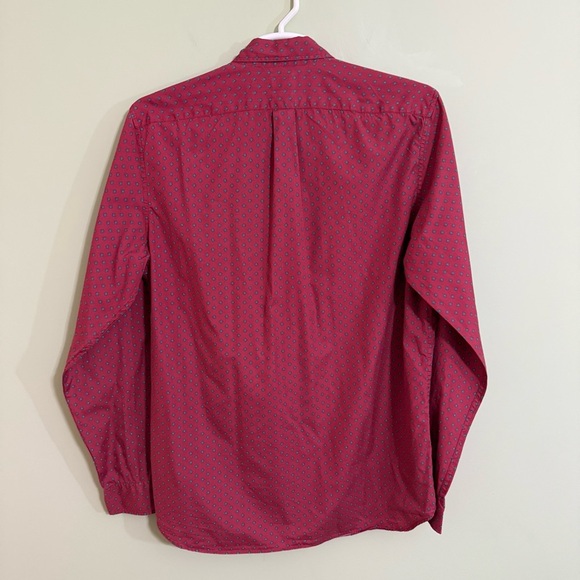 J. Crew Red Casual Button Down Shirt Classic Cotton men’s large tall - Picture 6 of 7